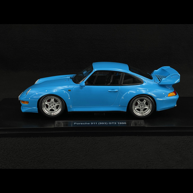 Porsche 911 GT2 Type 993 1996 Riviera Blue Speedline Rims 1/18 KK