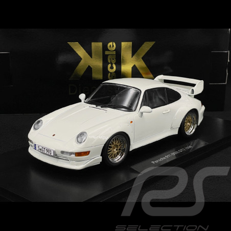 Porsche 911 GT2 Type 993 1996 White Grand Prix BBS Rims 1/18 KK Scale KKDC181424B