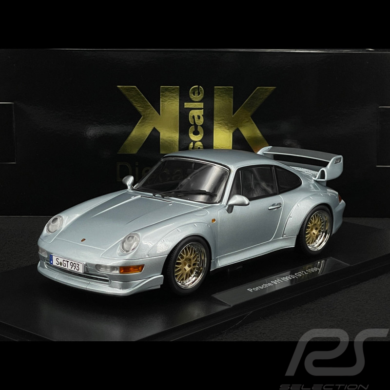 Porsche 911 GT2 Typ 993 1996 Polar Silber BBS Felgen 1/18 KK Scale KKDC181421B