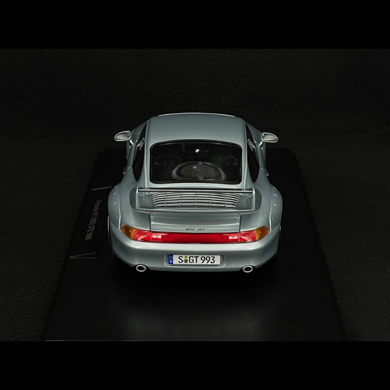 Porsche 911 GT2 Type 993 1996 Polar Silver BBS Rims 1/18 KK Scale