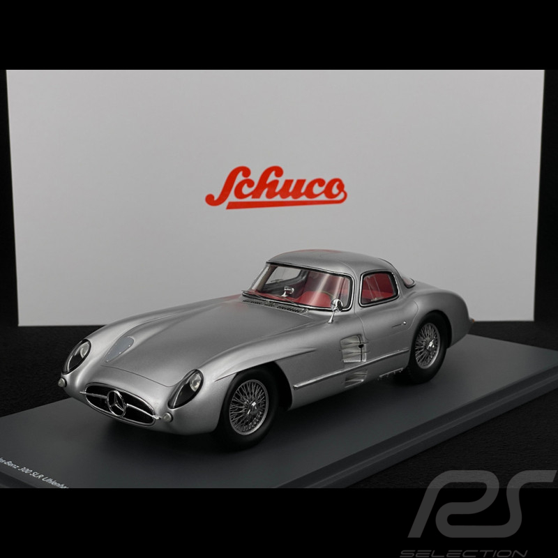 Mercedes-Benz 300 SLR Uhlenhaut Coupe 1955 Gris Argent 1/18 Schuco 18U00069