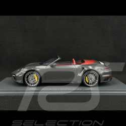 Porsche 911 Turbo S Cabriolet Type 992 2022 Gris Agate 1/18 Schuco 18U00143