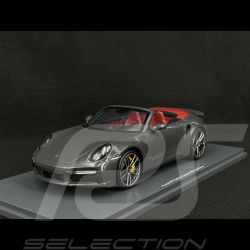 Porsche 911 Turbo S Cabriolet Type 992 2022 Gris Agate 1/18 Schuco 18U00143
