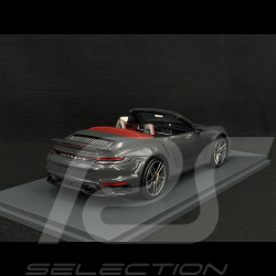 Porsche 911 Turbo S Cabriolet Type 992 2022 Agate Grey 1/18 Schuco 18U00143