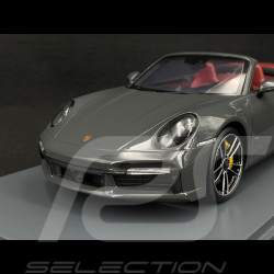 Porsche 911 Turbo S Cabriolet Type 992 2022 Gris Agate 1/18 Schuco 18U00143