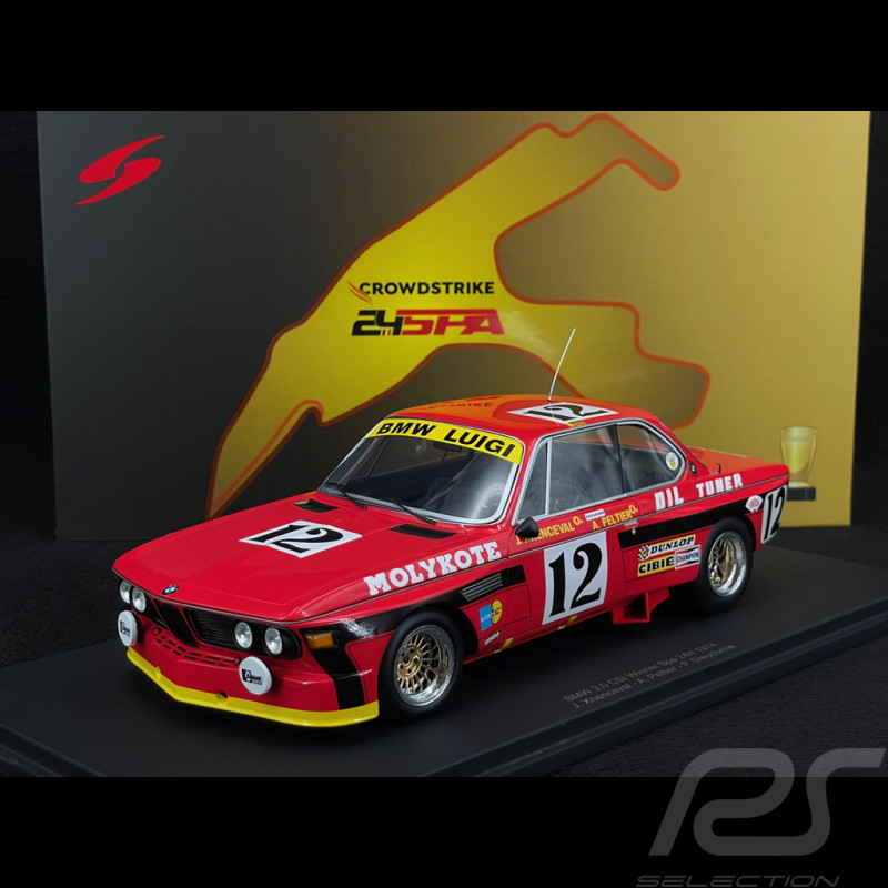 BMW 3.0 CSi n° 12 Vainqueur 24h Spa 1974 1/18 Spark 18SPA1974