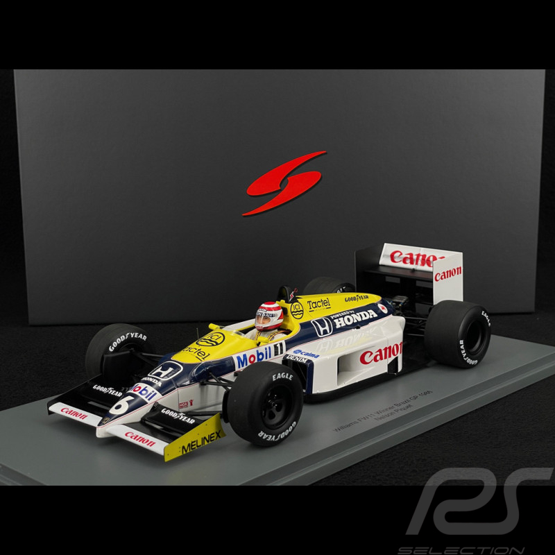 Nelson Piquet Williams FW11 n° 6 Winner Brazilian GP 1986 F1 1/18 Spark 18S737