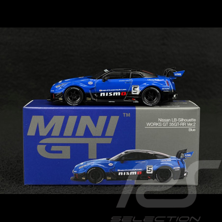 Nissan 35GT RR LB Silhouette Works GT 2025 Blau 1/64 Mini GT MGT01124-L