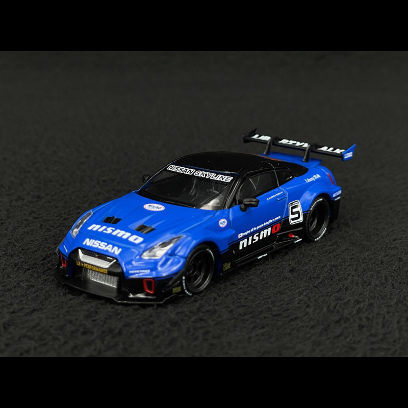 Nissan 35GT RR LB Silhouette Works GT 2025 Bleu 1/64 Mini GT