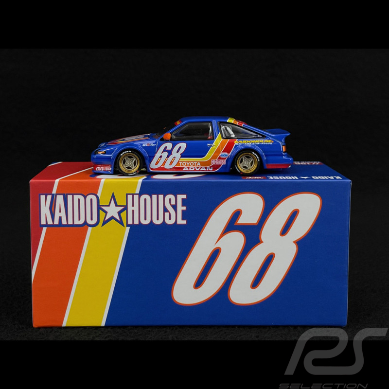 Toyota Sprinter Trueno AE86 n° 68 Kaido Racing V1 1983 Blau 1/64 Mini GT KHMG196