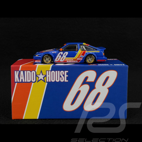 Toyota Sprinter Trueno AE86 n° 68 Kaido Racing V1 1983 Bleu 1/64 Mini GT KHMG196