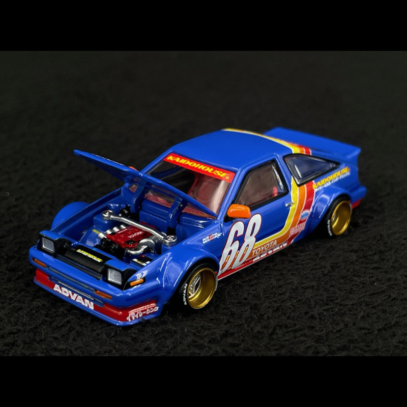 Toyota Sprinter Trueno AE86 n° 68 Kaido Racing V1 1983 Blue 1/64