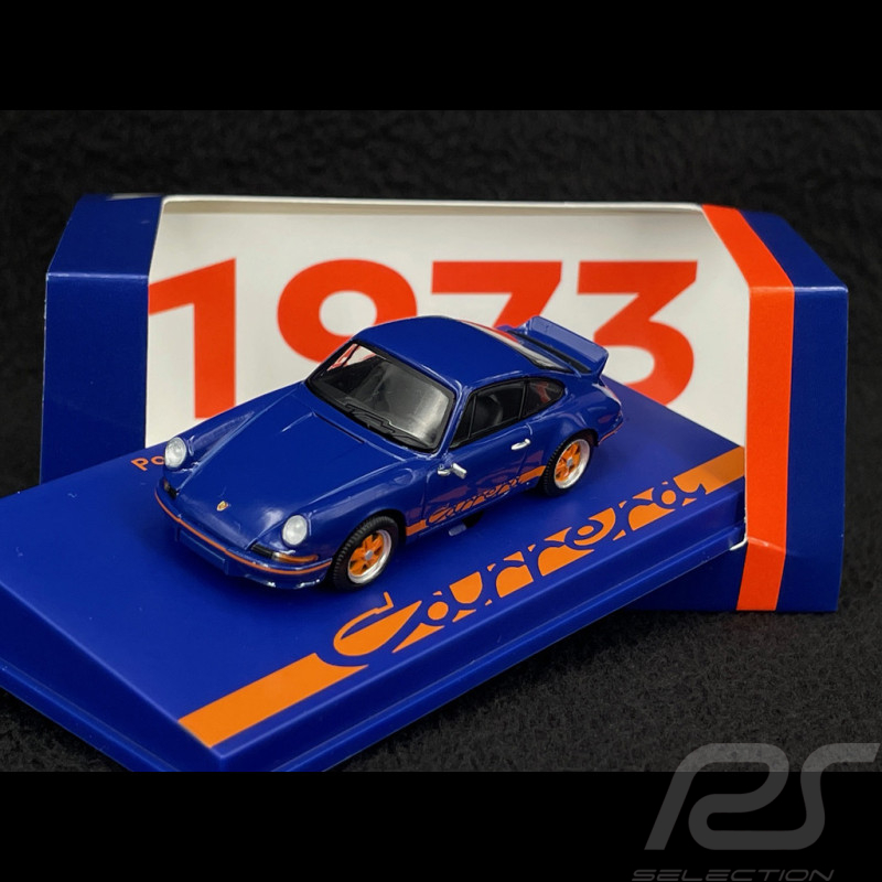 Porsche 911 RS 2.7 1973 Blue / Orange 1/64 Spark 64SP007-A