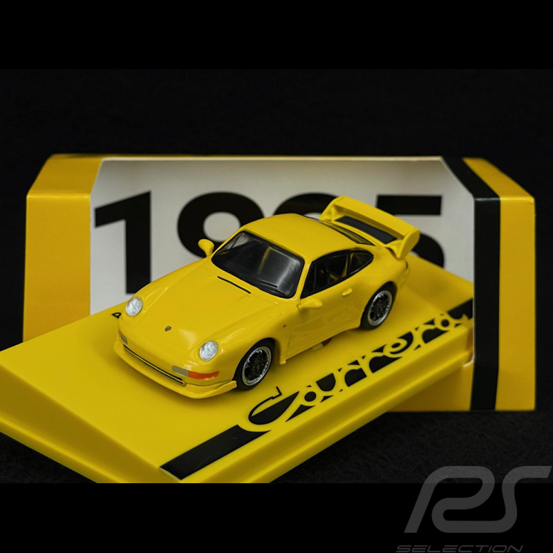 Porsche 911 RS Clubsport Type 993 1992 Jaune Vitesse / Noir 1/64 Spark 64SP007-F
