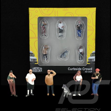 Set American People Figurines Street Style Diorama 1/64 Mini GT AD-2429