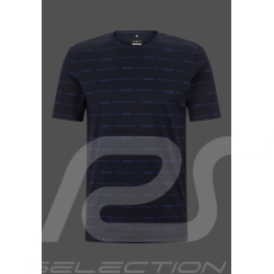 T-shirt Porsche x BOSS Slim Fit Coton Mercerisé Bleu foncé BOSS 50486222_404 - Homme