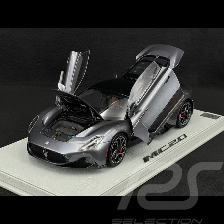 Maserati MC20 2020 Grigio Mister / Glänzendes Schwarz 1/18 BBR Models HE180051FMAS