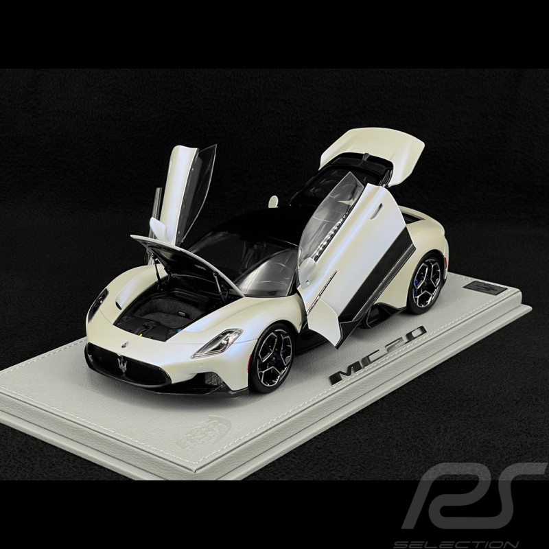 Maserati MC20 2020 Bianco Audace / Glossy Black 1/18 BBR Models HE180051AMAS
