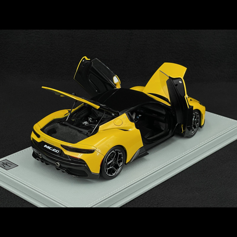 Maserati MC20 2020 Giallo Genio / Glossy Black With Openings 1/18
