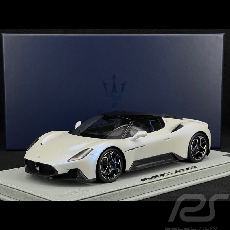 Maserati MC20 2020 Bianco Audace / Noir Brillant 1/18 BBR Models P18191AMAS