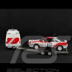 Set Rallye Toyota Celica GT-Four ST165 n° 3 Vainqueur Rallye Safari 1990 avec Remorque 1/18 Ottomobile OT480