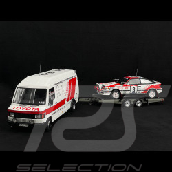 Set Rally Toyota Celica GT-Four ST165 n° 3 Winner Rally Safari 1990 avec Remorque 1/18 Ottomobile OT480