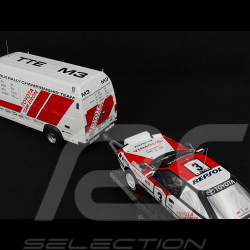 Set Rally Toyota Celica GT-Four ST165 n° 3 Winner Rally Safari 1990 avec Remorque 1/18 Ottomobile OT480