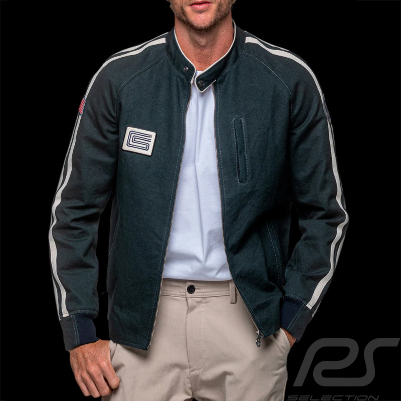 Carroll Shelby O'Shell Canvas Jacket Navy Blue / White Stripes - Men
