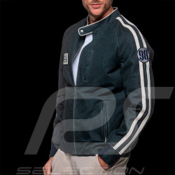 Carroll Shelby O'Shell Canvas Jacket Navy Blue / White Stripes - Men