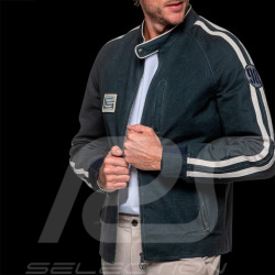 Carroll Shelby O'Shell Canvas-Jacke Marineblau / Weiße Streifen - Herren