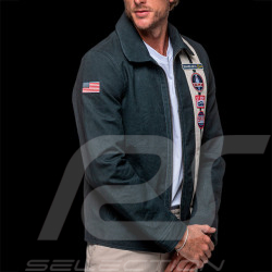 Carroll Shelby Snake Canvas-Jacke Marineblau / Ecru-Streifen - Herren