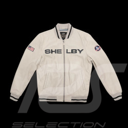 Carroll Shelby Lederjacke Dallas Ecru - Herren