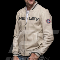 Carroll Shelby Leather Jacket Dallas Ecru - Men