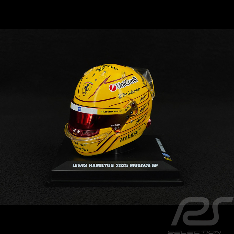Ferrari Helm Lewis Hamilton n° 44 5. Monaco GP 2025 F1 1/5 Looksmart LSHEL016