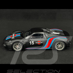 Porsche 918 Spyder n° 15 Weissach Package Martini 2013 Matte Black 1/18 Autoart 77929
