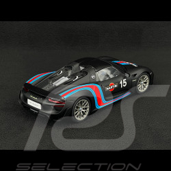 Porsche 918 Spyder n° 15 Weissach Package Martini 2013 Matte Black 1/18 Autoart 77929