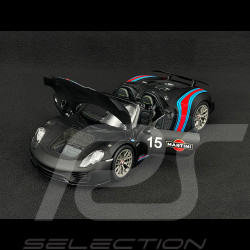 Porsche 918 Spyder n° 15 Weissach Package Martini 2013 Matte Black 1/18 Autoart 77929