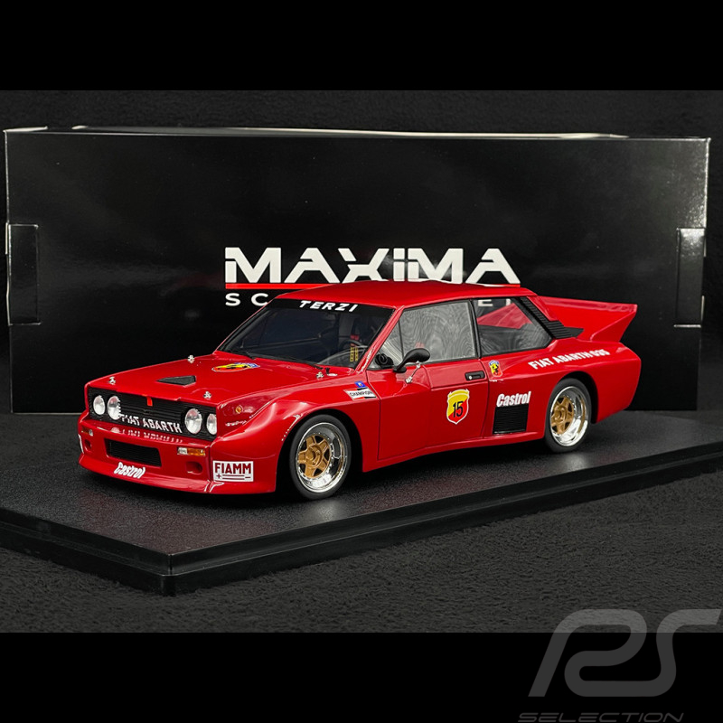 Fiat 131 Abarth SE035 Turbo n° 15 Volumetrico Competizione 1979 Rouge 1/18 Maxima Scale Model MAX005002