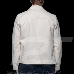 Veste Carroll Shelby Snake Canvas Ecru / Bandes Bleu Marine - Homme