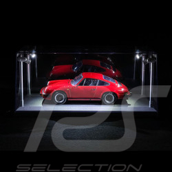 Miniature Display Case 1/18 Silver LED Lighting 189922