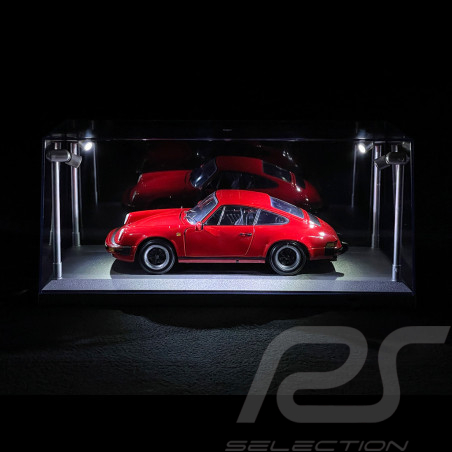 Miniatur-Vitrinen-Set 1/18 Silberne LED-Beleuchtung 189922