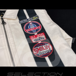 Veste Carroll Shelby Snake Canvas Ecru / Bandes Bleu Marine - Homme
