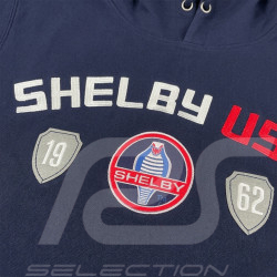 Sweat Carroll Shelby Mustang À Capuche Bleu Marine - Homme