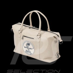 Carroll Shelby Travel Bag Big D 48H in Leather Sheep Crown Ecru