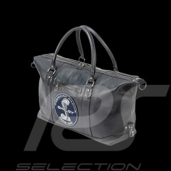 Carroll Shelby Reisetasche Big D 48H aus Leder Sheep Crown Marineblau
