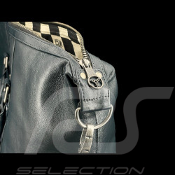 Carroll Shelby Reisetasche Big D 48H aus Leder Sheep Crown Marineblau