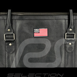 Sac de Voyage Carroll Shelby Big D 48H en Cuir Sheep Crown Bleu Marine