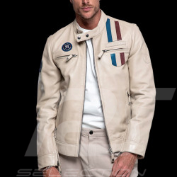Steve McQueen Lederjacke x 24h Le Mans Austin Ecru 28075-E - Herren