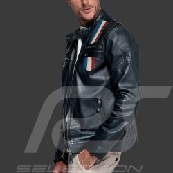 Veste Cuir Steve McQueen x 24h Le Mans Austin Bleu Marine 28075-N - Homme