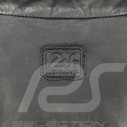 Steve McQueen Leather Jacket x 24h Le Mans Austin Navy Blue 28075-N - Men's